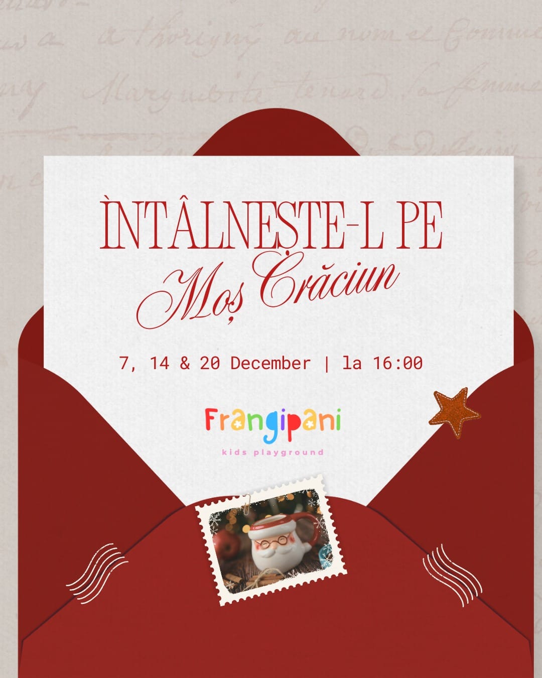 Moș Crăciun vine la Frangipani!